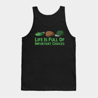 Life Is Full Of Important Choices Golf Player Golf Lovers Gift Tank Top